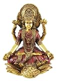 Metallic Gold Laxmi Hindu Goddess Of Wealth Statue