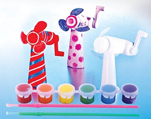 Paint &amp; Wind Up, DIY Winding Fan Fun Craft, Party Pack of 6