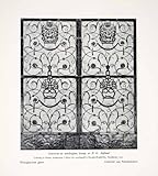 1931 Print Wrought Iron Gates Sweden Swedish Arts Crafts Movement Floral Motif - Original Halftone Print