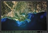 Mississippi Delta From Space, Art Poster, size 28