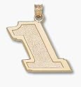 Martin Truex, Jr. Large Driver Number "1" 7/8" Pendant - 14KT Gold Jewelry