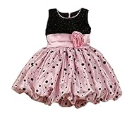 Girls Polka Dot Print Bubble Dress Flower-Girl Dress/Party Dress 