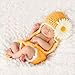 SySrion Cute Baby Infant Sunflower Costume Crochet Knit Photo Prop 0-12 Mon