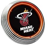 Miami Heat Black Neon Clock