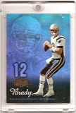 2006 Flair Showcase Football Showcase Tom Brady New England Patriot Football Card # 57 - Mint Condition - Shipped in Protective Display Case