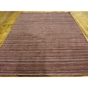 6'9 x 9'10 Burgundy Hand Tufted Wool Gabbeh Rug