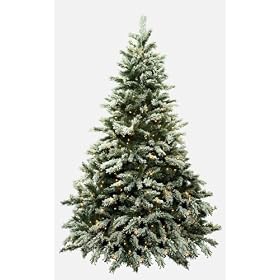Bethlehem Lights 7-1/2 Foot Flocked Telluride Christmas Tree Pre-Lit with Clear Lamps