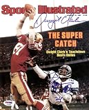 Dwight Clark & Everson Walls Autographed 8x10 SF 49ers Catch SI Cover Photo #2 PSA/DNA