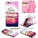 iPhone 6s Case,iPhone 6 Case,JanCalm [Kickstand] Pattern Premium PU Leather Wallet [Card/Cash Slots] Flip Case Cover for Apple iPhone 6/6S + Crystal Pen (Never Stop Dreaming)
