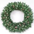 12' Pre-Lit Cheyenne with Pine Cones Commercial Christmas Wreath - Clear Lights
