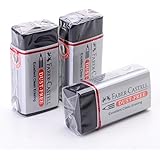 Faber-Castell Pencil Eraser Dust Free [Pack of 3] - Super Save Pack