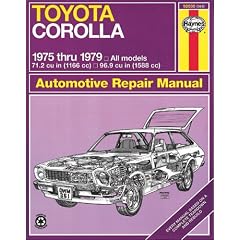 Toyota Corolla 1975 Thru 1979 All Models 71.2 Cu in (1166 Cc 96.9 Cu in)