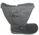 Rocket Dog Womens Slopesd Black Zip Up Leather Mid Calf Boots