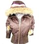 Heatherette Short Snorkel Bubble Jacket w Fur