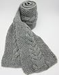 Handmade Artisan Knitted By Hand 75% Alpaca Natural Fiber Long Scarf - Soothing Gray (Clever Gift Idea for MEN!)