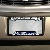 NHL Toronto Maple Leafs Black Plastic License Plate Frame