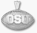 Ohio State Buckeyes OSU Football Pendant - Sterling Silver Jewelry