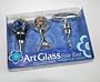 3-Piece Millefiori Art Glass Bar Set