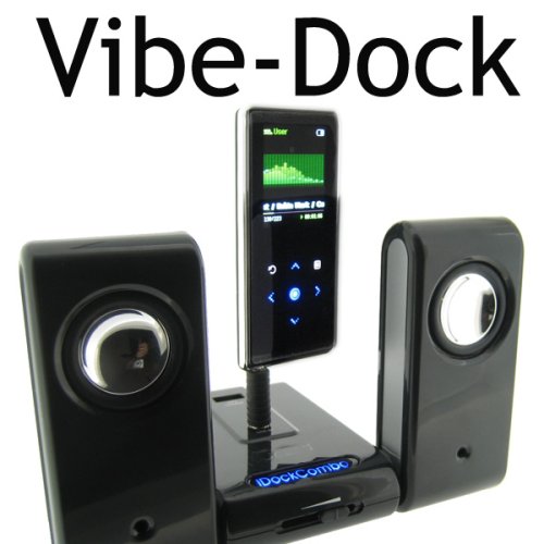 Childrens Toyshop  Electronics : i-nique mp3 Vibe-Dock Home portable speaker system for iriver H10 E10 U10 Clix / CLIX2 / U20 / X20 / B20 - Black