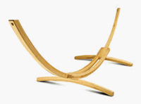 Solid Cypress Wood Roman Arc Hammock Stand