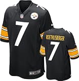Ben Roethlisberger Youth Jersey Home Black Game Replica