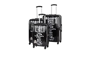Lulu Castagnette Set de 3 trolleys rígidos (Negro)