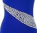ANGEL FASHIONS Women's Hollow Out Rhinestones One Shoulder Slit Prom Dresses