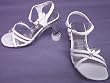 Fairytale Princess White Clear Heel Sandals with Rhinestones ~ Pageant