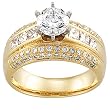 14K Yellow Gold Diamond Engagement Ring Semimount - 1.00 Ct. - CENTER STONE NOT INCLUDED