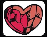 Mouse Pad with heart, symbol, sign