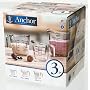 Anchor Hocking Gift Boxed 3-Piece Open-Handle Measuring Cup Set.
