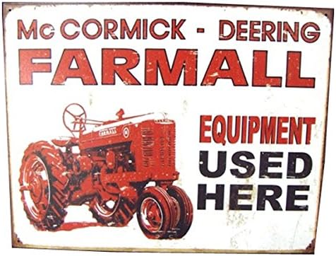 12x16 IH McCormick Deering Farmall Equipment Used Here Metal Sign