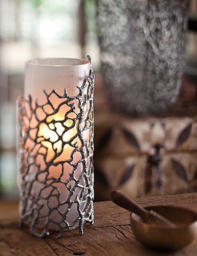 Lenox Donna Karan Abstract Coral Vase/Hurricane