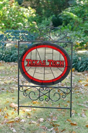 Texas Tech Stained Glass Yard Sign