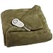 Sunbeam TW8225-030-660 Heated Electric Microplush Throw, Sage