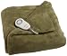 Sunbeam TW8225-030-660 Heated Electric Microplush Throw, Sage