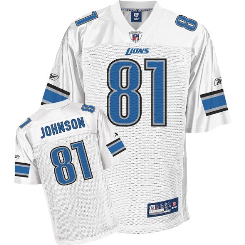 Reebok Detroit Lions Calvin Johnson Replica White Jersey XX Large