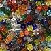 Miyuki 4mm Glass Cube Bead Mix Transparent Rainbow 10 Grams