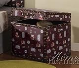 Kid's Toy Storage Box Ottoman with Storage