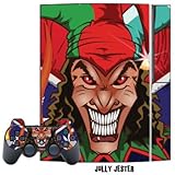 Skin Decal Cover for Playstation 3 Console + two PS3 Controllers - Jolly Jester