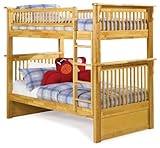 Twin Size Bunk Bed Natural Maple Finish
