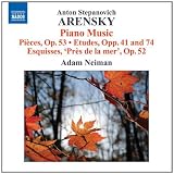 Arensky: Piano Music (6 Pieces/ 4 Etudes/ 12 Etudes/ 6 Esquisses Pres De La Mer)