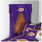 Sports Coverage Los Angeles Lakers Drape and Valance Set Los Angeles Lakers Drape and Valance Set