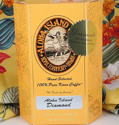 Buy Now at Amazon.com: Private Reserve DIAMOND 100% Pure Kona Coffee, 8 Oz. Whole Bean