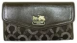 516ZJCjZkML. SL160  Coach 44435 Op Art Signature Checkbook Wallet Brown Reviews