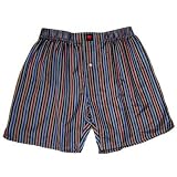 Dark Stripes 100% Madras Silk Boxers by Royal Silk – Large