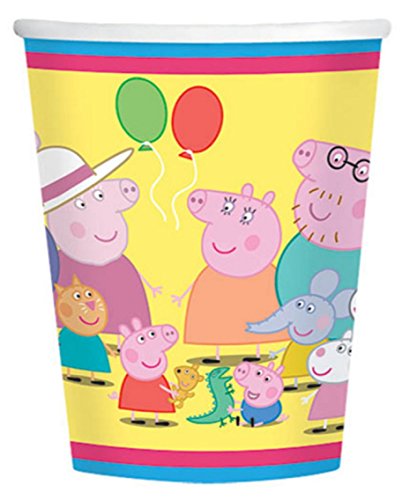 Napkins 8 Count Peppa Pig Cups, 9 oz, Multicolor