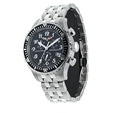 Corvette Mens CR203-M-BLK Swiss Chronograph Stainless Steel Watch by Corvette