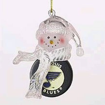 St. Louis Blues 2.5" Acrylic Basketball Snowman Holiday Ornament - NHL Hockey