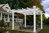 Mandalay Outdoor Spa Lawn & Garden Vinyl Overhead Pergola - 8' x 8'